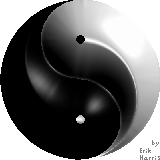 Spinning Yin-Yang symbol